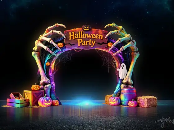 Arco de Halloween luminoso LED