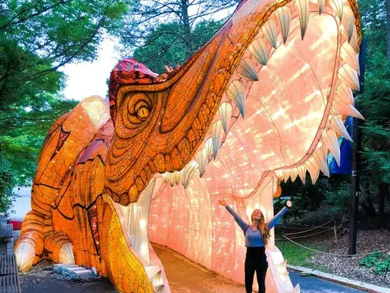 Arco-túnel de T-Rex luminoso LED