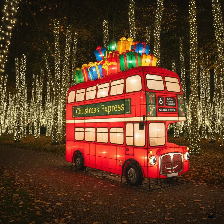 Autobús de Navidad luminoso LED