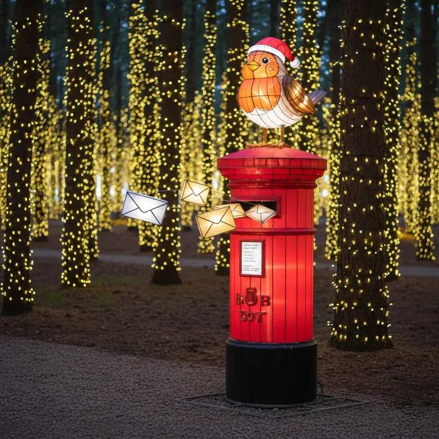 Buzón de Navidad luminoso LED