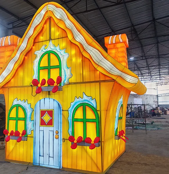 Casa de jengibre luminosa LED