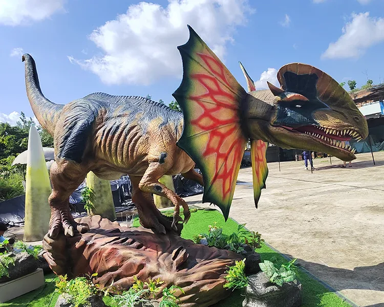 Dilofosaurio animatrónico