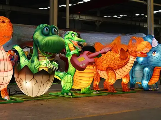 Dinosaurios de dibujos luminosos LED