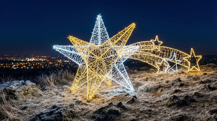 Estrellas fugaces luminosas LED