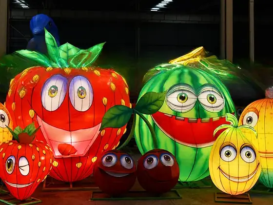 Frutas sonrientes luminosas LED