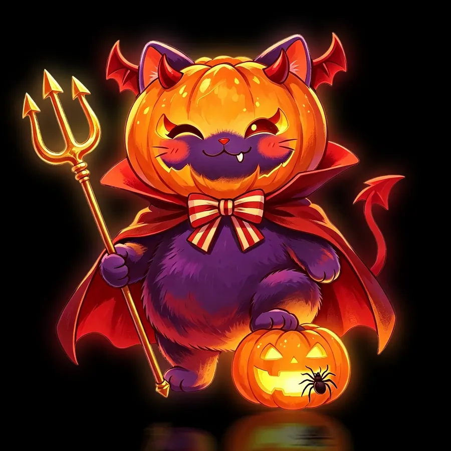 Gato calabaza luminoso LED
