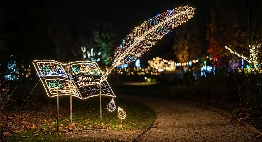 Libro de Navidad luminoso LED