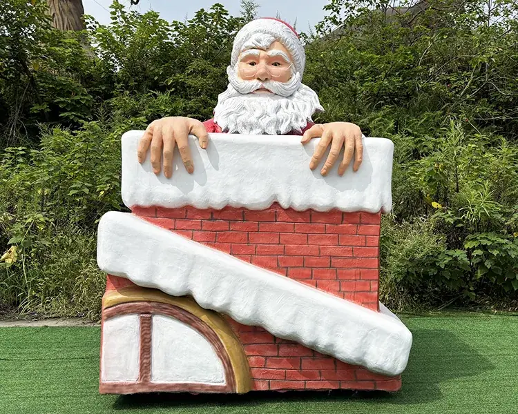 Papá Noel en la chimenea