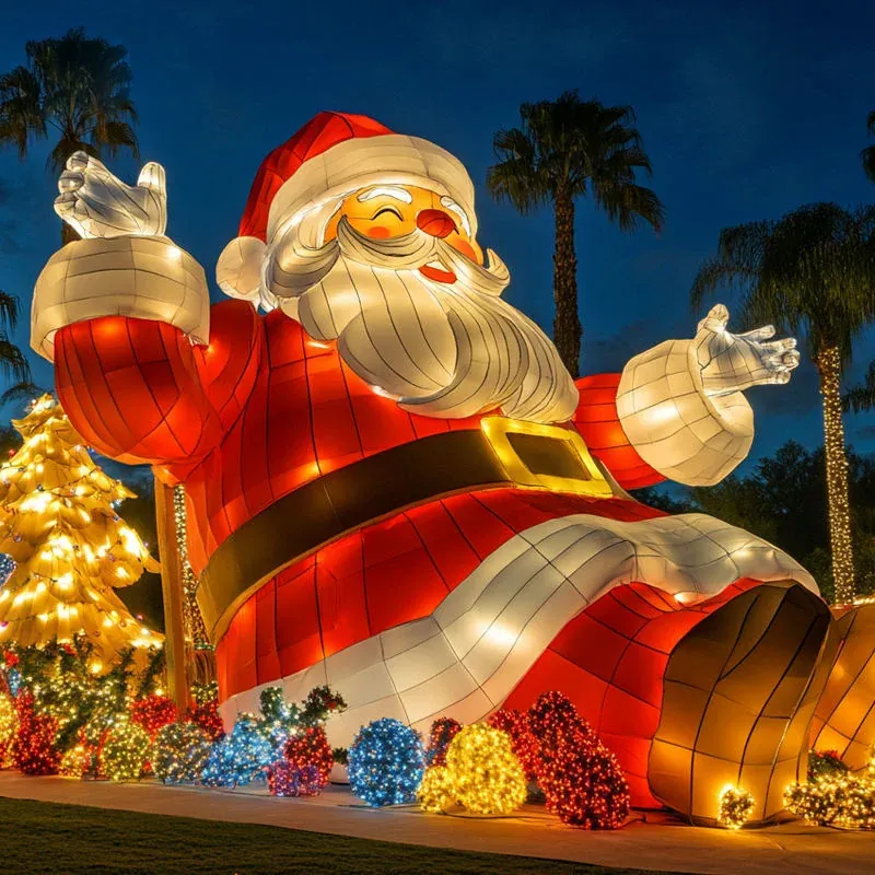 Papá Noel gigante luminoso LED