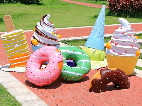 Postres gigantes (helados y donuts)