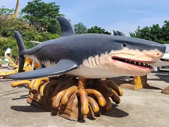Tiburón blanco animatrónico