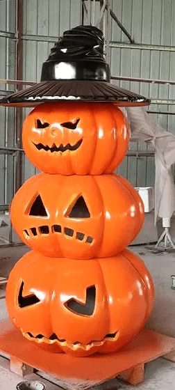Tótem de calabazas de Halloween